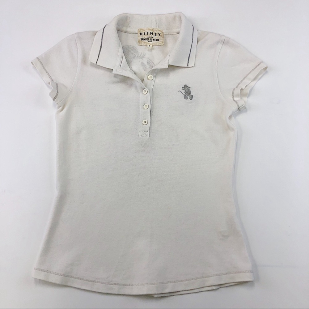 DISNEY Minnie Samuel & Kevin white polo Small